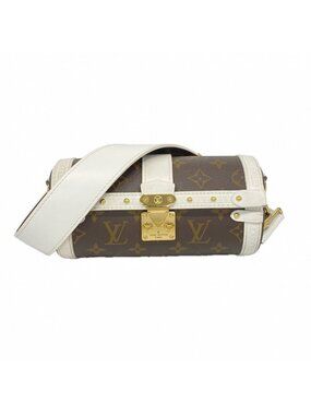 Louis Vuitton Shoulder Bag Monogram LV Match Papillon Trunk White Brown